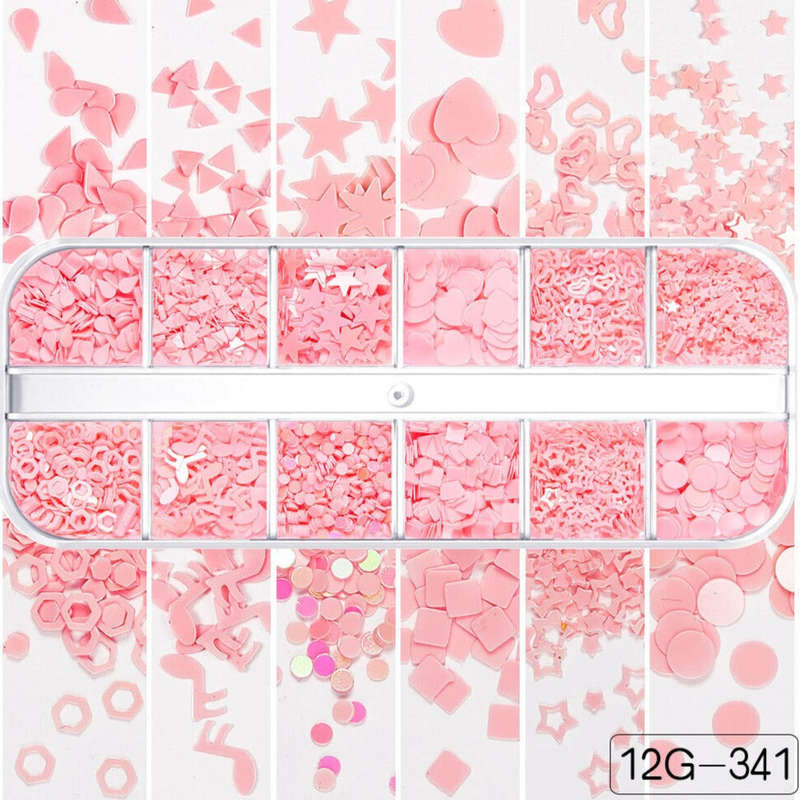 12 Grids Nail Decoration - (341)