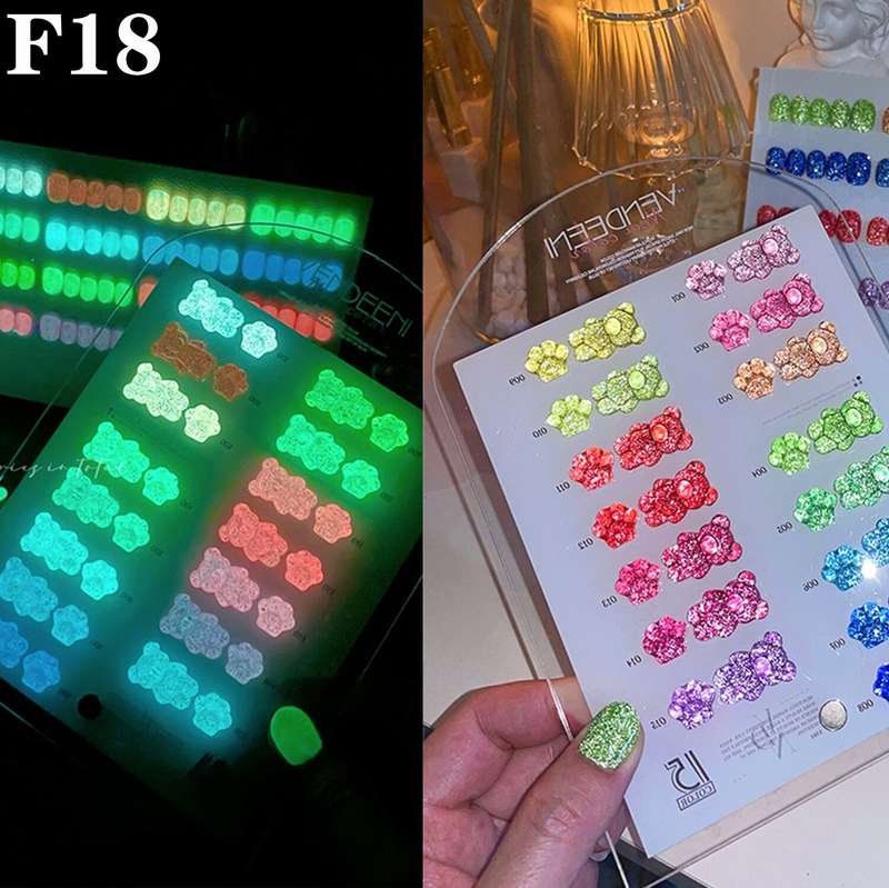 Vendeeni - UV Gel Polish/ Glow in the dark - 15pcs Set - F18
