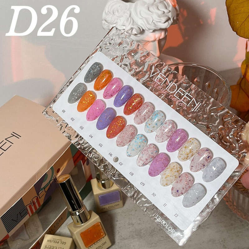 Vendeeni - UV Gel Polish - 12pcs Set - D26