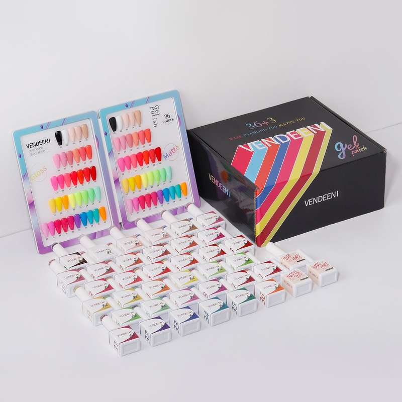 Vendeeni - UV Gel Polish - 36 Colours (Bright/Neon/ Nude/Black/White) - Set 3