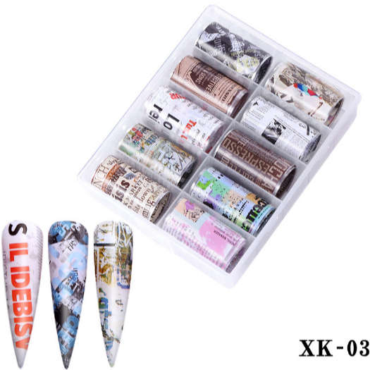 Foil Paper Box Decorative - 4cm x 100cm - 10pcs - XK-03