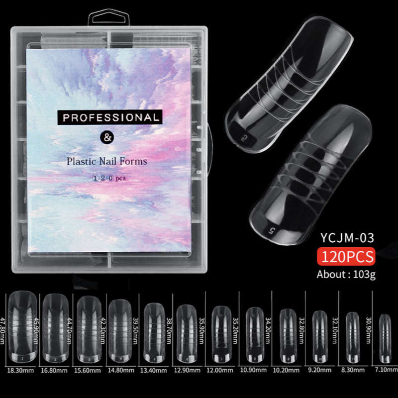 Nail Extension  Re-Usable Dual Form/Mould 120pcs for Poly Gel - YCMJ-03