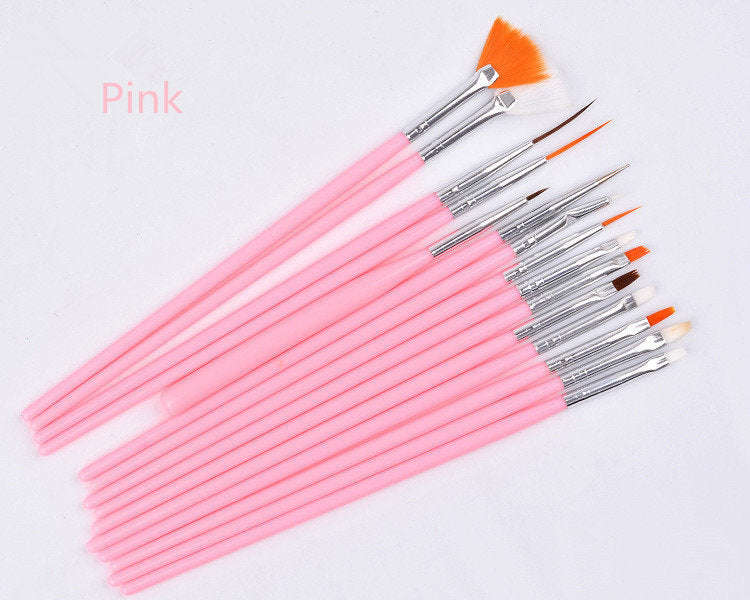 Nail Art Brush Set - 15pcs