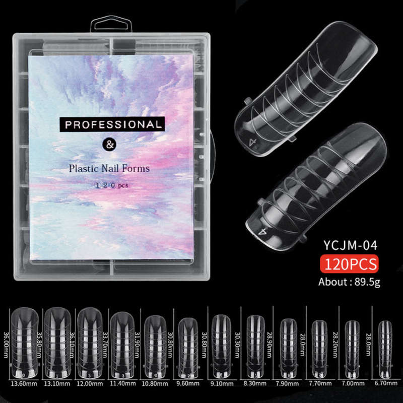 Nail Extension  Re-Usable Dual Form/Mould 120pcs for Poly Gel - YCMJ-04