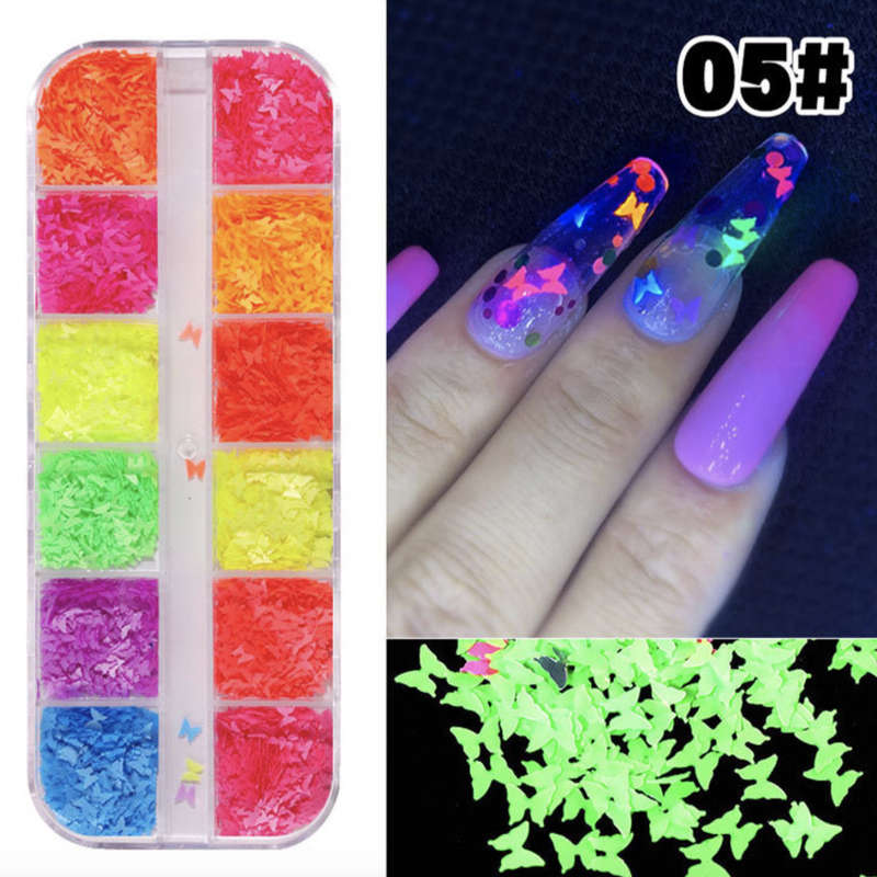 Nail Decoration - Butterfly - #05 - (Luminous)