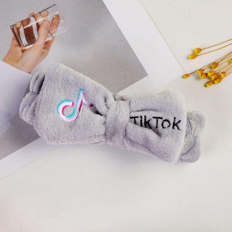Bow Headband - Tiktok - Grey
