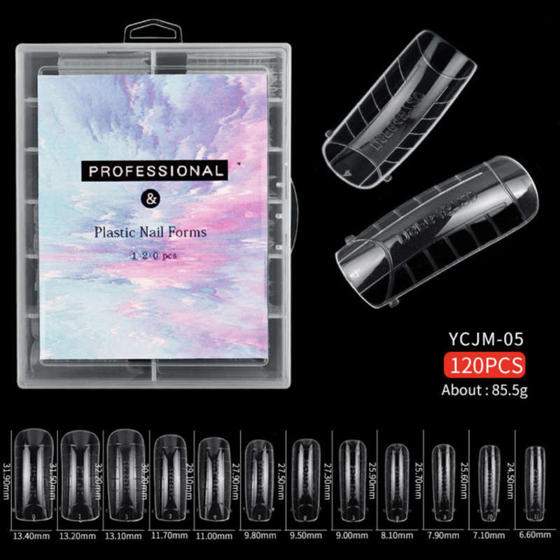Nail Extension  Re-Usable Dual Form/Mould 120pcs for Poly Gel - YCMJ-05
