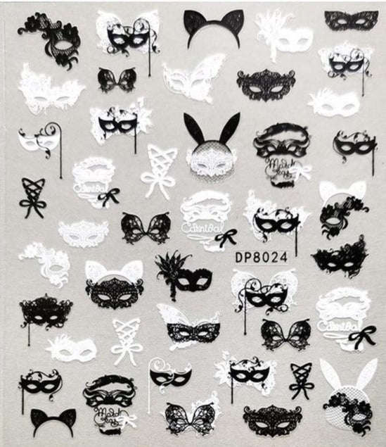 Nail Sticker - Masquerade Set - 2pcs