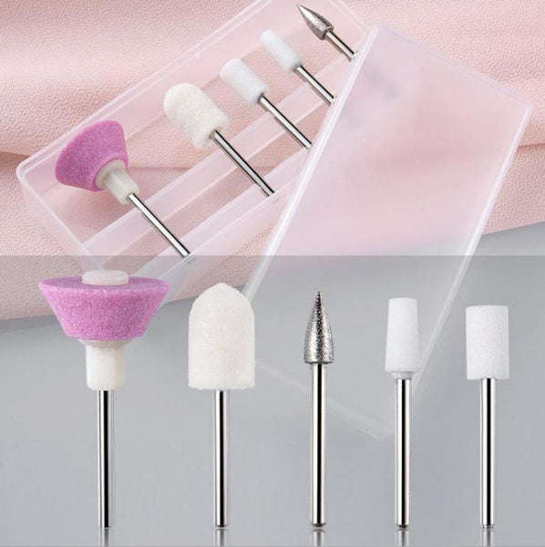 Nail Polishing Manicure Drill Bit Set - 5pcs