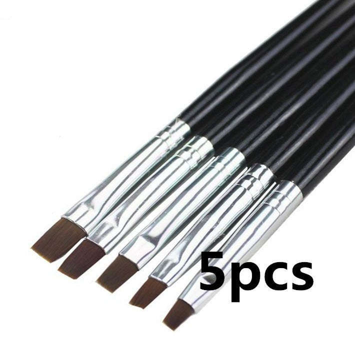Gel Brush - Black - 5pcs