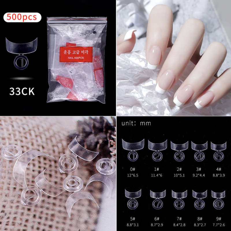 French Edge - Nail Tips - 500pcs - Bag (Buy 1, Get 1 Free)