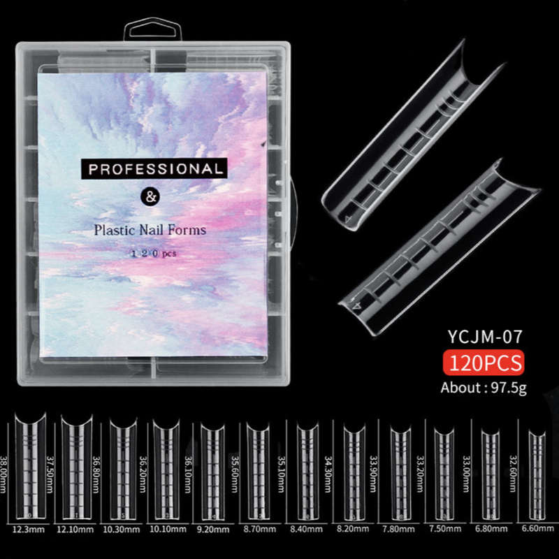 Nail Extension  Re-Usable Dual Form/Mould 120pcs for Poly Gel - YCMJ-07