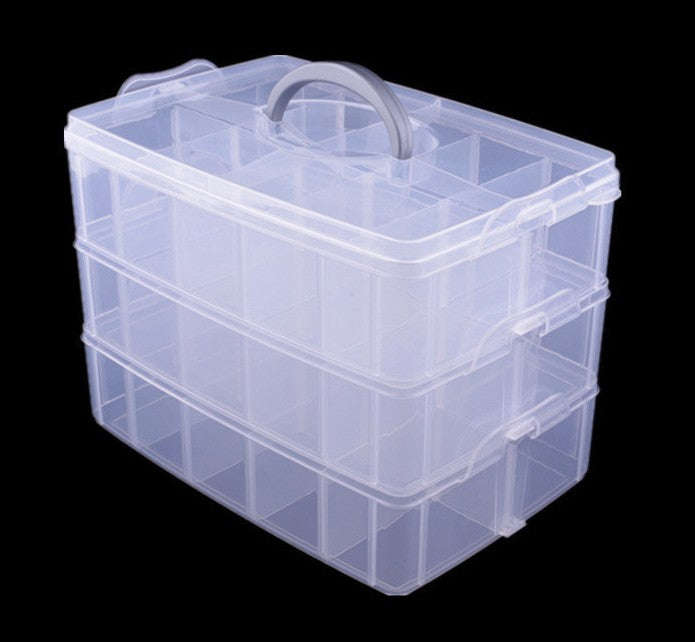 Storage Box Plastic - 3 Layer 30 Grid