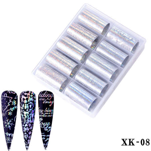 Foil Paper Box Decorative - 4cm x 100cm - 10pcs - Christmas - XK-08