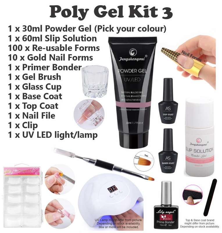 Poly Gel Kit 3 - 1 - Clear (Translucent)
