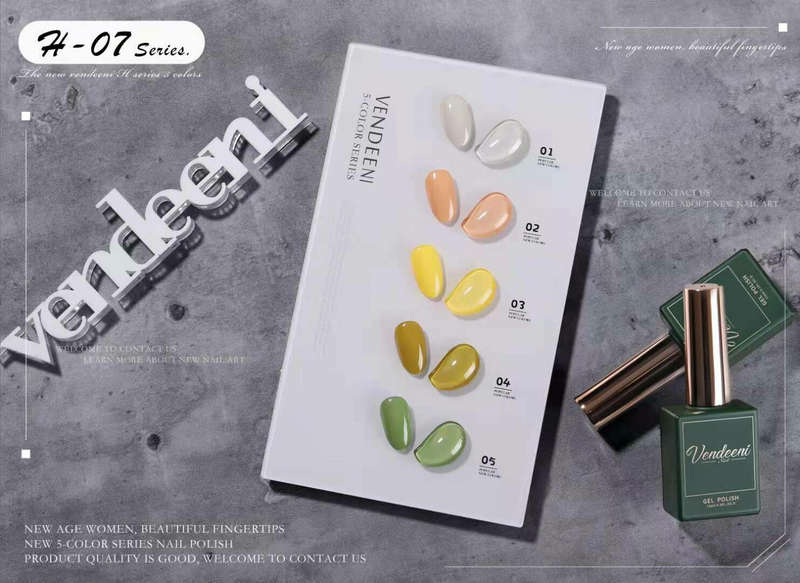 Vendeeni - UV Gel Polish - 5pcs Set - H07