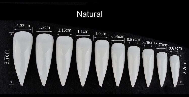 Stiletto/Eagle Claw - Half Cover Nail Tips - 100pcs - Box (Buy 1, Get 1 Free)
