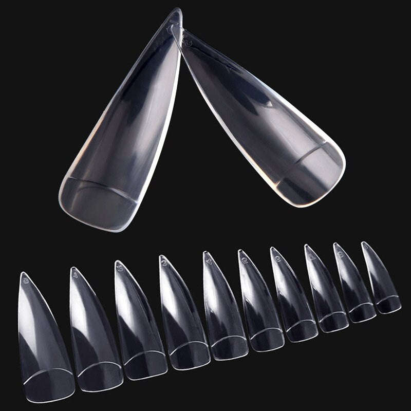 Stiletto/Eagle Claw - Half Cover Nail Tips - 100pcs - Box (Buy 1, Get 1 Free)