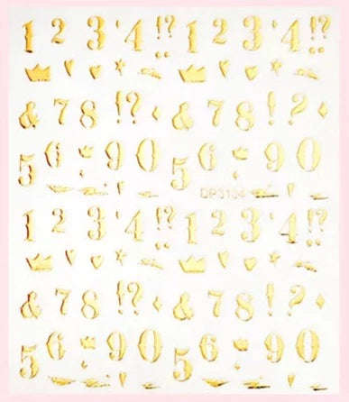 Nail Sticker - Numbers