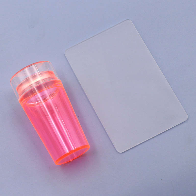 Silicon Nail Art Stamper - 2pcs - Pink