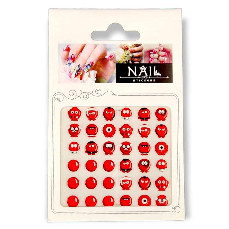 Nail Sticker - Red Ball