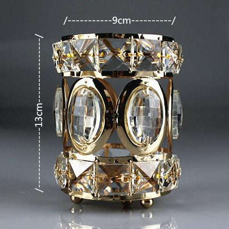 Brush Holder - Crystal - L02 - Gold