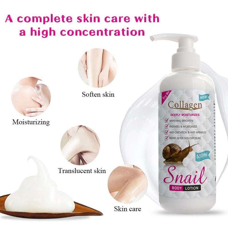 Collagen - Deeply Moisturizes - Snail Body Lotion - 500 ml