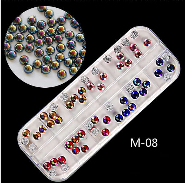 Grids Nail Decoration 12pcs