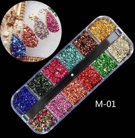 Grids Nail Decoration 12pcs