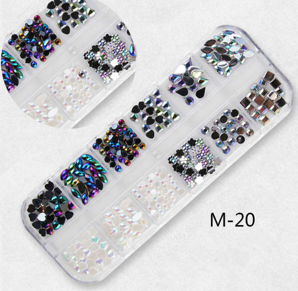 Grids Nail Decoration 12pcs