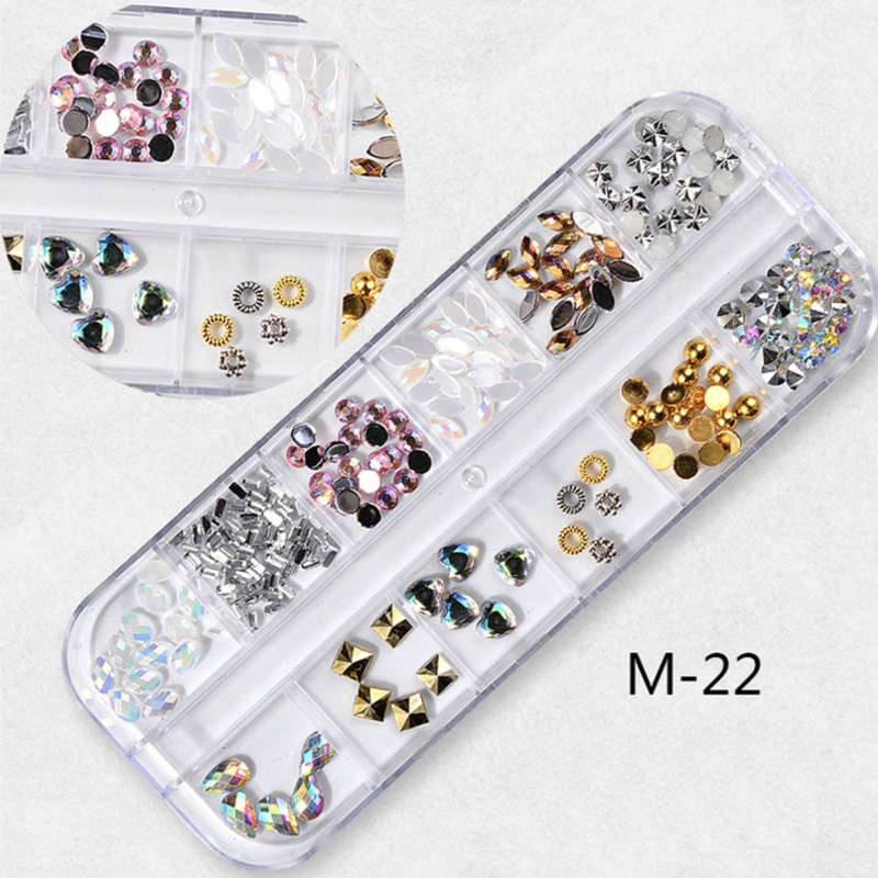 12 Grids Nail Decoration - M-22
