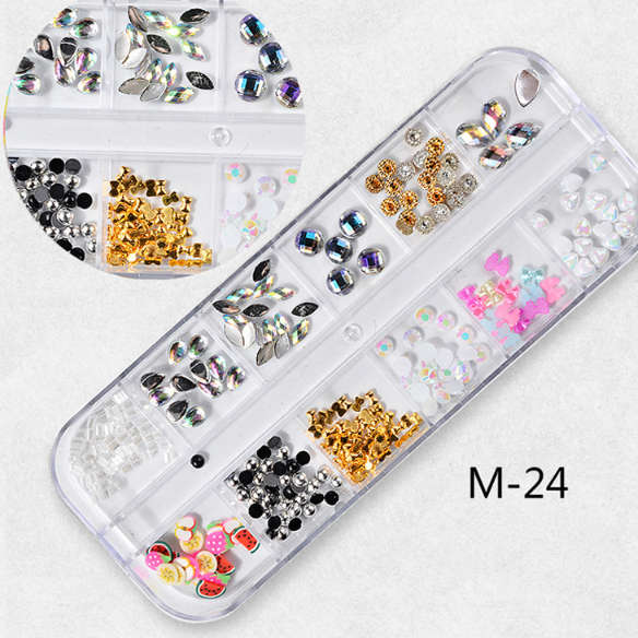 12 Grids Nail Decoration - M-24