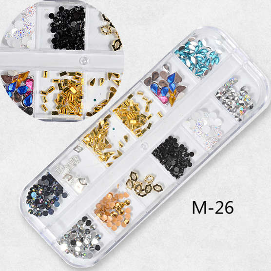 12 Grids Nail Decoration - M-26