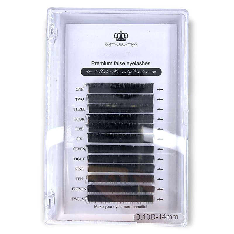 Premium False Eyelashes - Individual - 0.10 D - 14mm