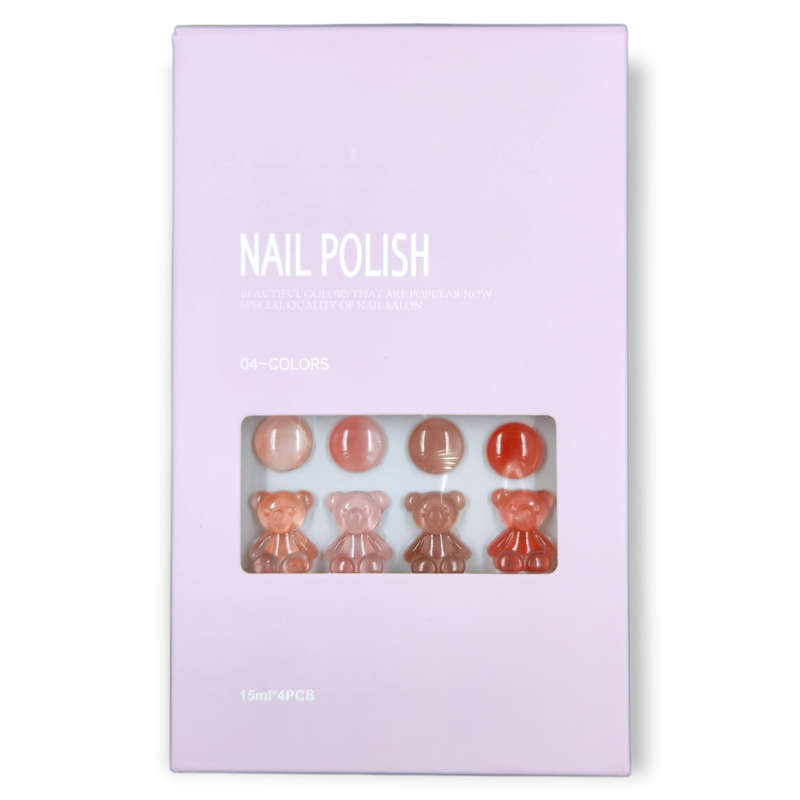 Vendeeni - UV Gel Polish - 4pcs Set - K1 - Transparent Peach/Nude