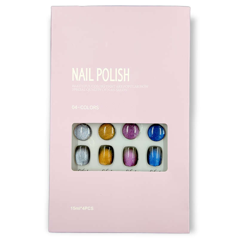 Vendeeni - UV Gel Polish - 4pcs Set - K14 - Diamond 3D Cat Eye