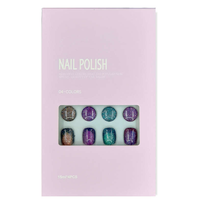 Vendeeni - UV Gel Polish - 4pcs Set - K15 - Glitter Mermaid Cat Eye