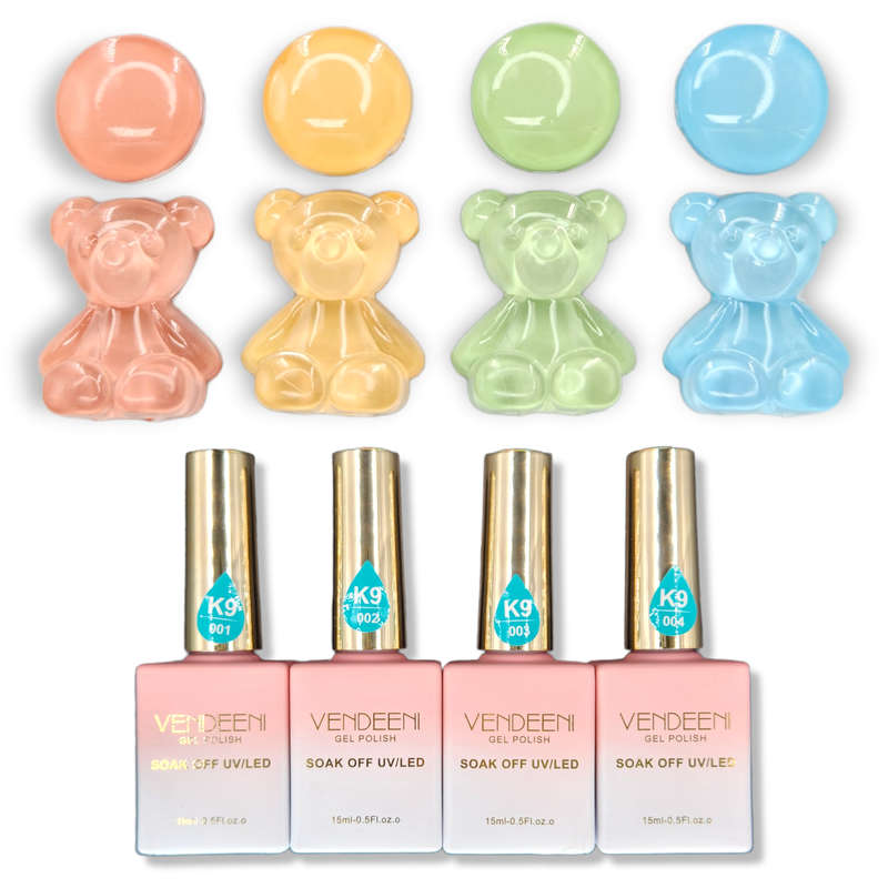 Vendeeni - UV Gel Polish - 4pcs Set - K9 - Pastel