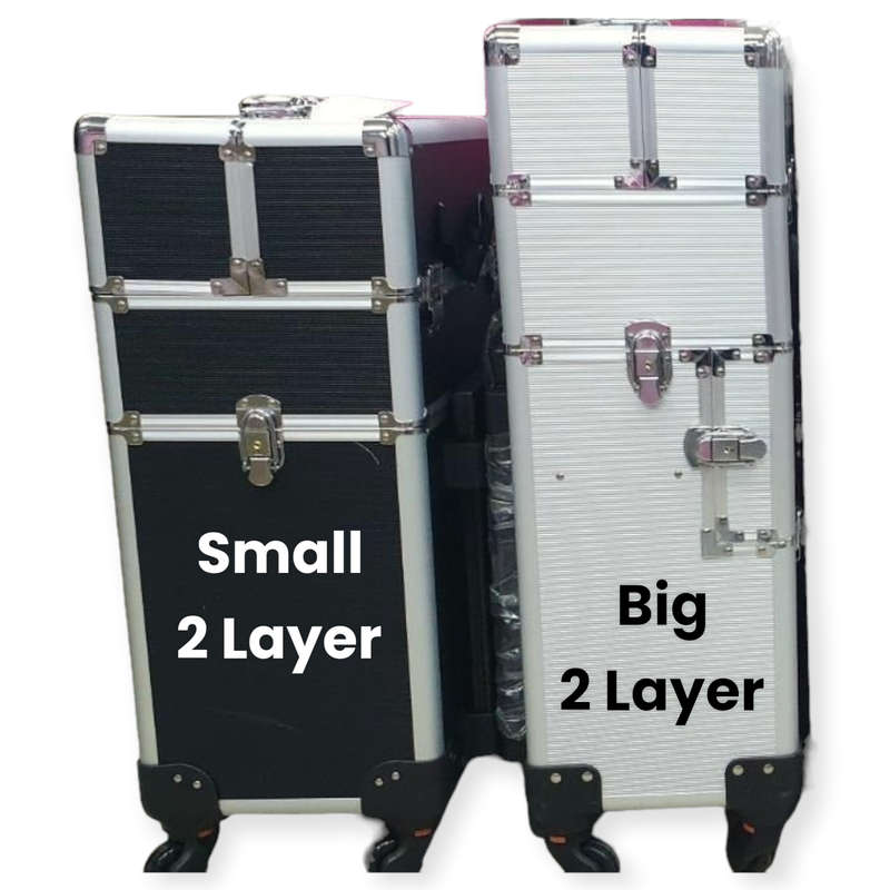 Storage Case - Professional Beauty Case / Makeup Case Trolley - 2 Layer (Big)