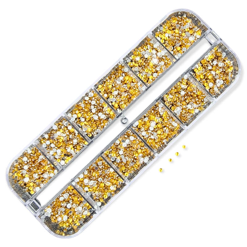 Rhinestones - Gold - 3000pcs