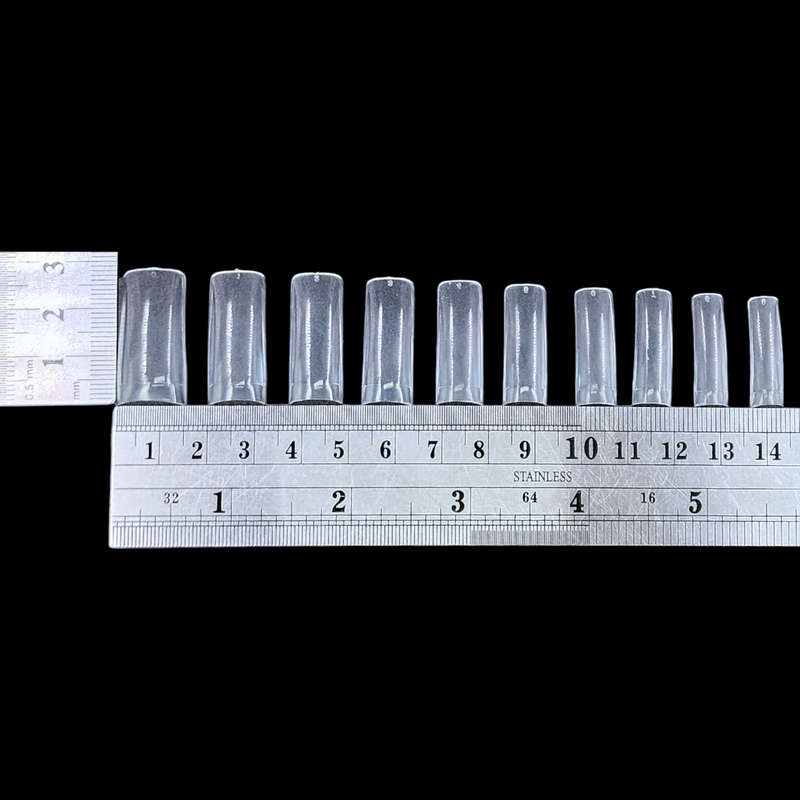 Full / Squoval - French - Nail Tips - 500pcs - Box - Clear
