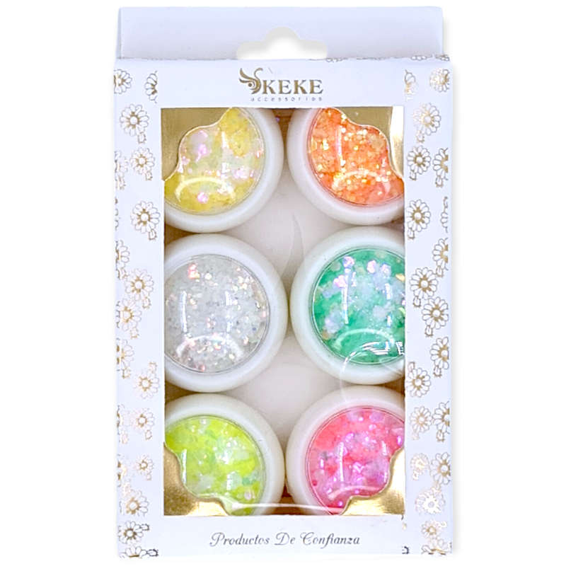 Glitter - Chunky - NA163 - 6pcs