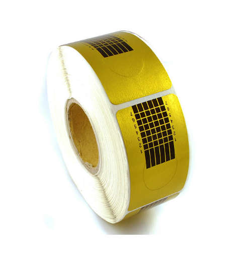 Gold Nail Forms Tip Sculpting Guide Stickers - QZ04 - 500pcs Roll