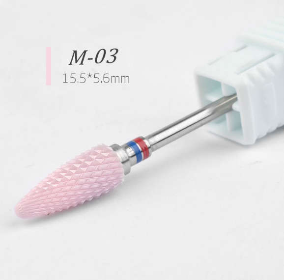 Ceramic Grinding Electric Nail File/Drill Bits - Pink