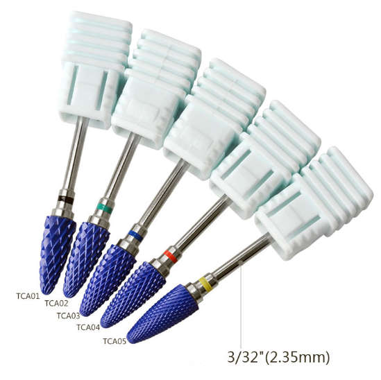 Ceramic Grinding Electric Nail File/Drill Bits - Blue - All 5