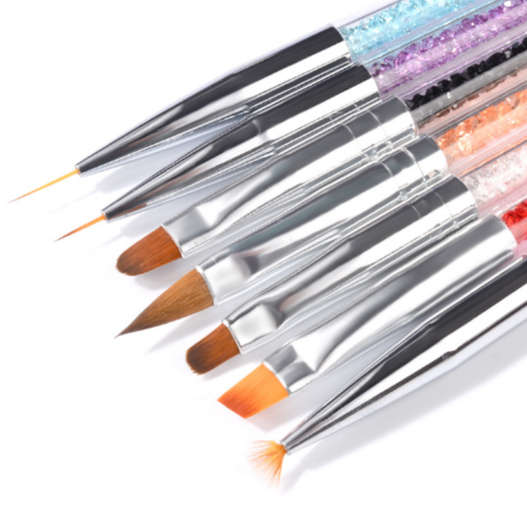 Nail Art Brush Set - Diamonds - 7pcs
