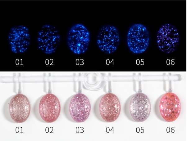 AS - UV Gel Polish - Glow In Dark Glitter - GIDG 05
