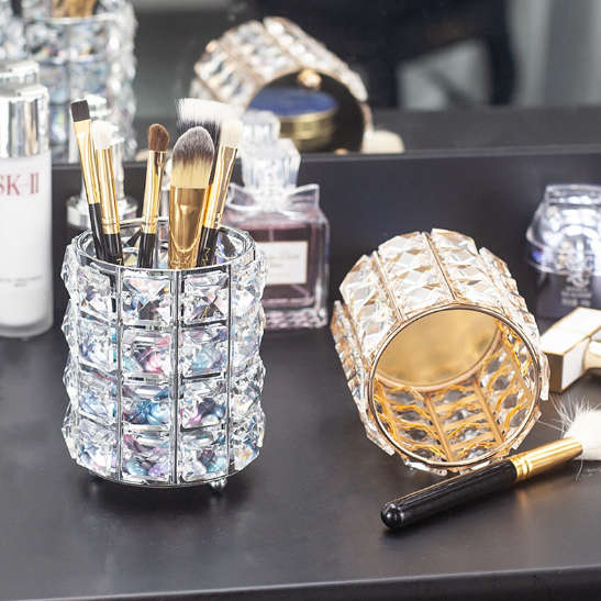 Brush Holder - Crystal - Sliver