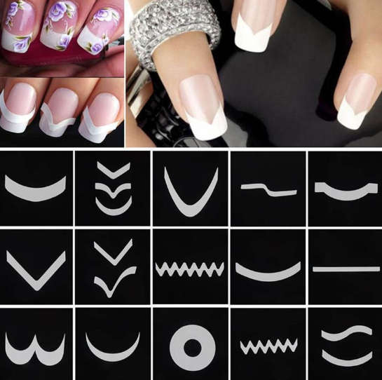 Sticker - DIY Nail Tip Sticker Guides 18pcs