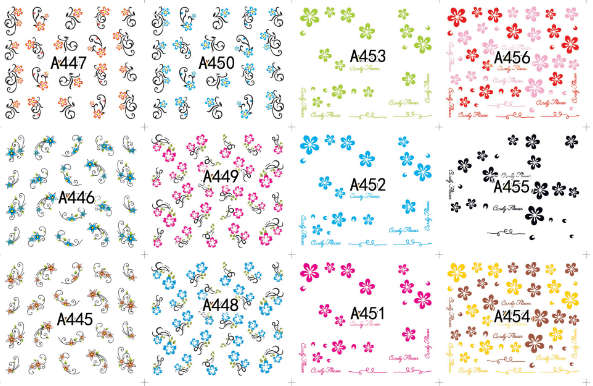 Water Slide Decals - Petal Flower 48pcs